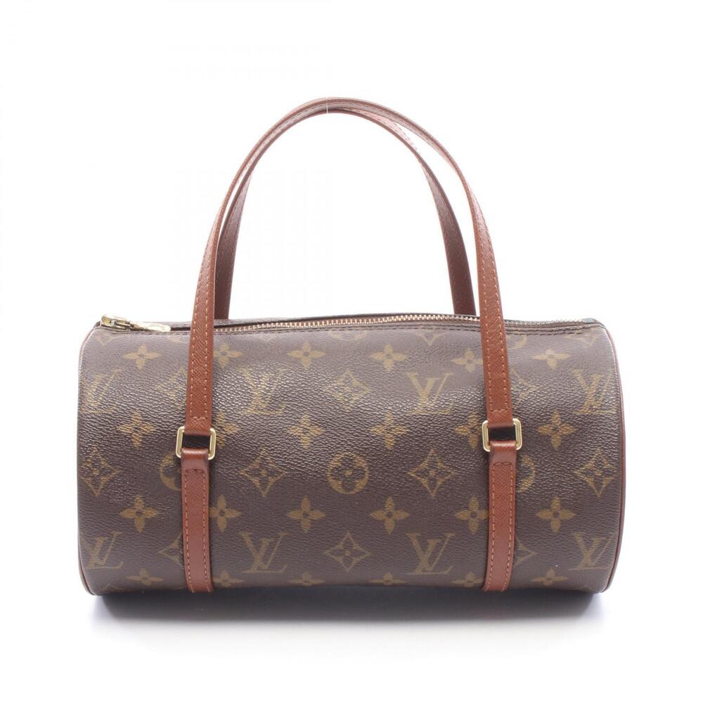 Louis Vuitton Papillon Monogram Handbag Canvas Leather Brown
